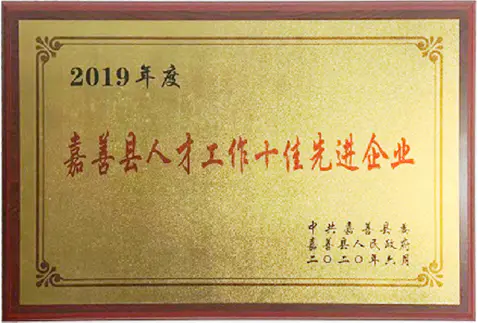 2019 Top Ten Advanced Enterprises in Jiashan County Talent Work